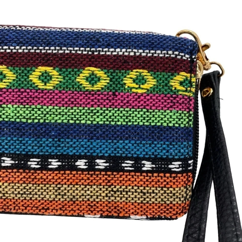 Southwestern Aztec Woven Wallet Wristlet